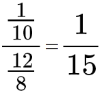 fraction de fraction, fraction au numérateur et au dénominateu